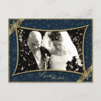 Guardar la Fecha Tarjeta Postal de Boda Copos de N