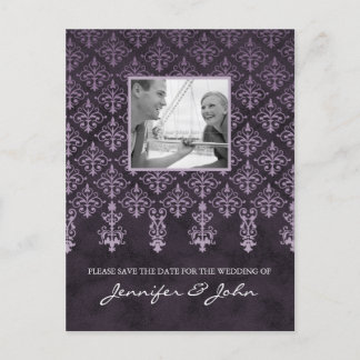 Guardar la fecha Tarjeta postal de damasco Morado