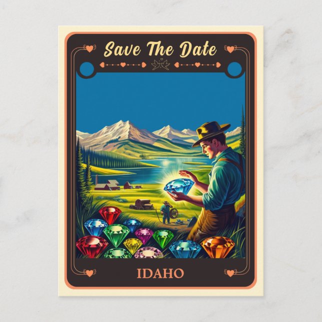 Guardar la Fecha | Tarjeta Postal de Invitación de (Anverso)