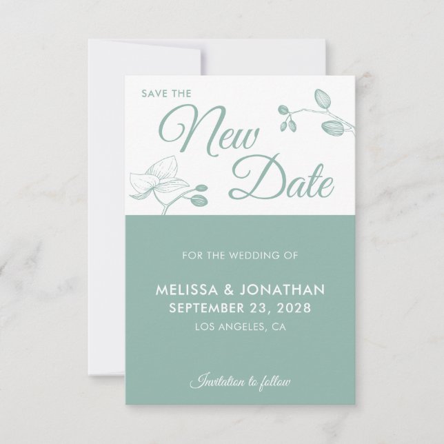 Guardar la floral de aplazamiento del boda de la n (Anverso)