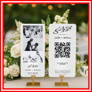 Guardar la foto de fecha Boda elegante de código Q