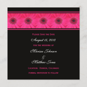 Guardar la invitación a la fecha — Pink Gerbera Da