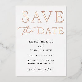 Guardar la invitación al Relieve metalizado de fec