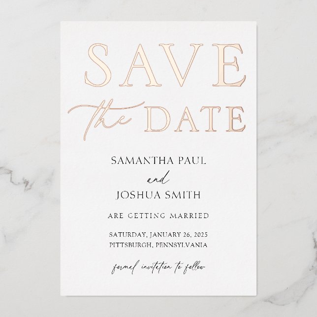 Guardar la invitación al Relieve metalizado de fec (Anverso)