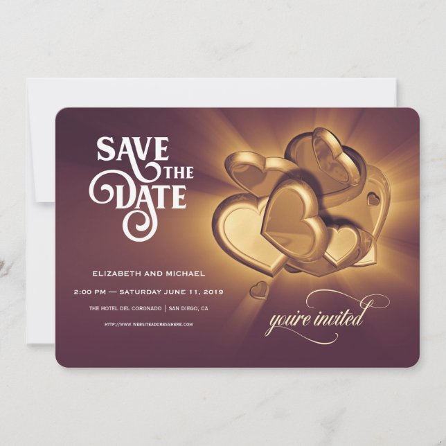 Guardar La Invitación Boda De Fecha (Versión 1) (Anverso)