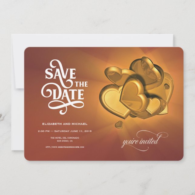 Guardar La Invitación Boda De Fecha (Versión 3) (Anverso)