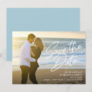 Guardar la Invitación Boda de script suave de fech