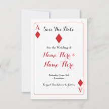 Guardar La Invitación De Boda De Diamantes De Fech