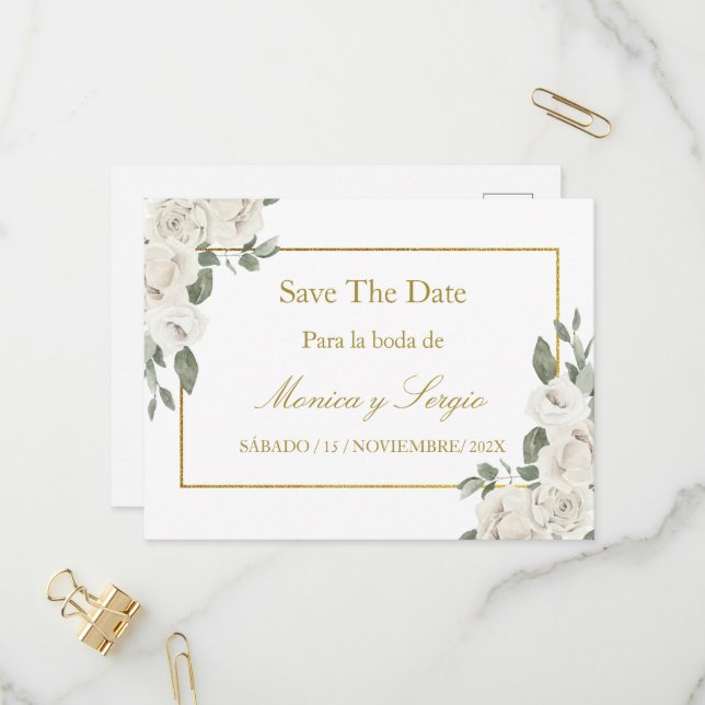 Guardar la invitación de boda de fecha (Anverso/Reverso In Situ)