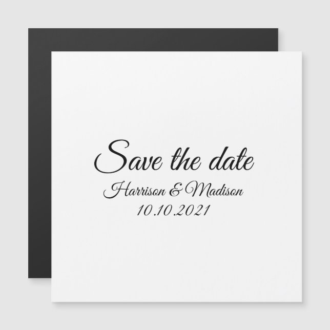 Guardar la Invitación de Boda de texto Fecha, pers (Anverso/Reverso)