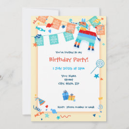 Guardar la invitación de cumpleaños de Pinata