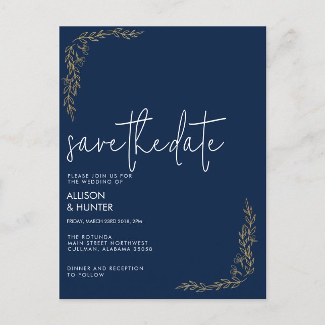 Guardar La Invitación De Fecha (Anverso)