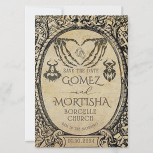 Guardar la invitación de fecha   Gótico   Académic