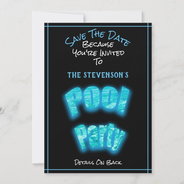 Guardar La Invitación De Fiesta De Cumpleaños Del  (Anverso)