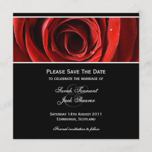 Guardar la invitación de la rosa roja de fecha