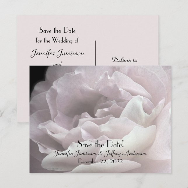 Guardar la Invitación de postales del Boda de fech (Anverso / Reverso)