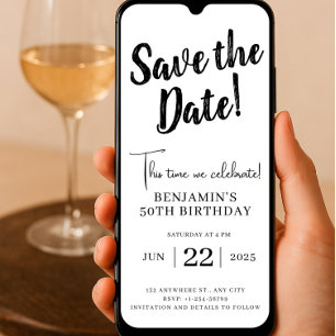 Guardar La Invitación De Teléfono De Fecha 50 Cump