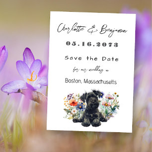 Guardar la Invitación del Boda de perros Schnauzer