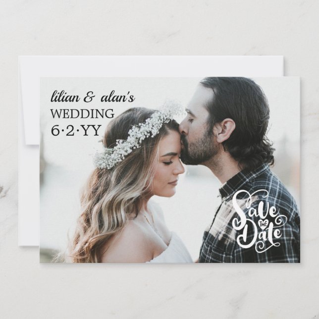 Guardar la Invitación fotográfica de Pegatina de f (Anverso)