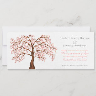 Guardar la Invitación Sakura con flores de cerezo