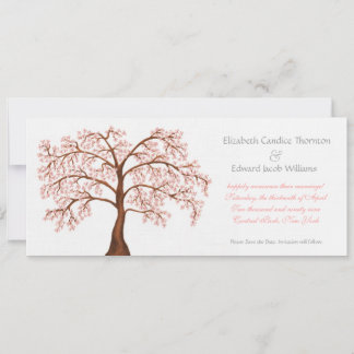 Guardar la Invitación Sakura con flores de cerezo
