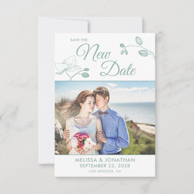 Guardar la nueva foto de postergación del boda de  (Anverso)