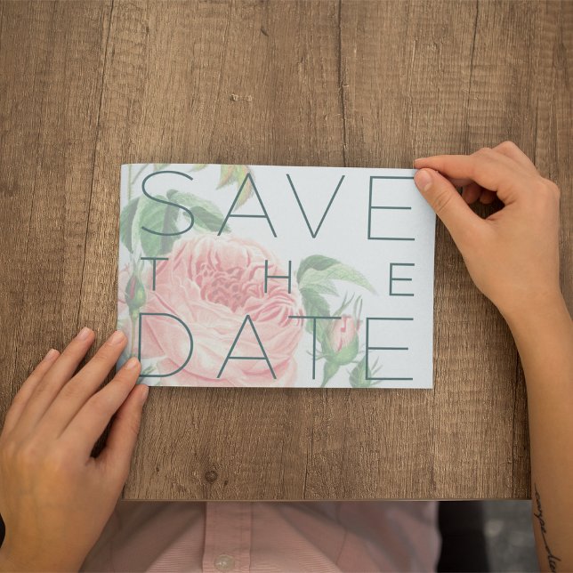 Guardar la plantilla de postal de anuncio de fecha (Save the Date Announcement Postcard Template)