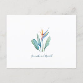 Guardar la postal de color de agua tropical de fec