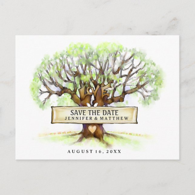 Guardar la postal del Boda de fechas - El árbol de (Anverso)