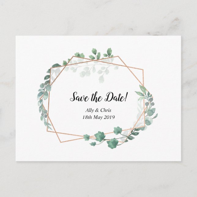 Guardar la postal floral de la invitación a la bod (Anverso)