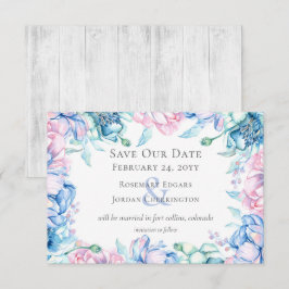 Guardar la tarjeta acuarela de fecha Floral y de m