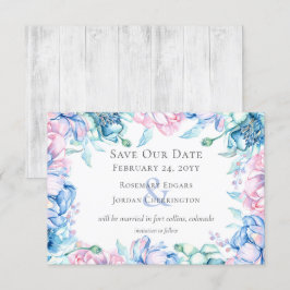 Guardar la tarjeta acuarela de fecha Floral y de m