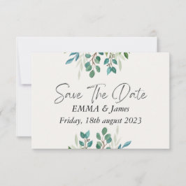 Guardar la tarjeta boda Date, acuarela floral