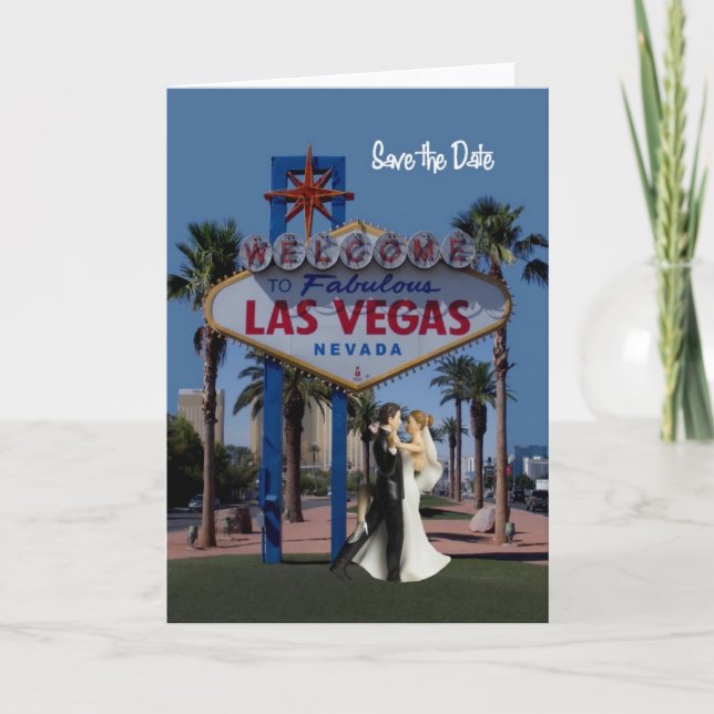 Guardar la tarjeta Boda de fecha Las Vegas con nov (Anverso)