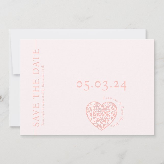 Guardar la tarjeta Date con forma de corazón códig (Anverso)