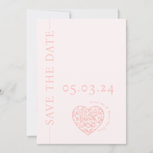 Guardar la tarjeta Date con forma de corazón códig (Anverso)