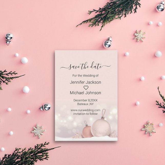 guardar la tarjeta de adornos de navidad rosa mode (Subido por el creador)