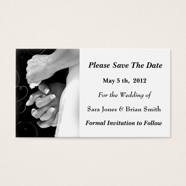 Guardar La Tarjeta De Boda De Fecha (Frente)