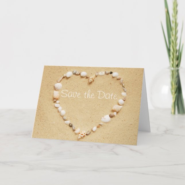 Guardar la tarjeta de corazón de la concha de fech (Anverso)