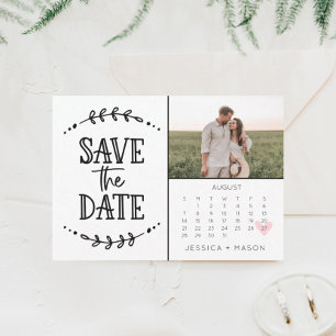 Guardar la tarjeta de dibujo rústica del calendari