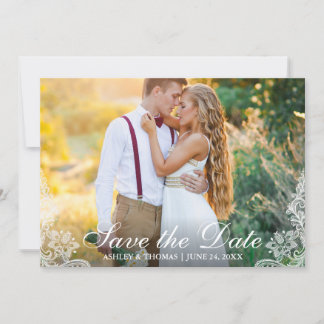 Guardar la tarjeta de encaje de fotos de la pareja
