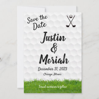 Guardar la tarjeta de fecha - Tema de golf