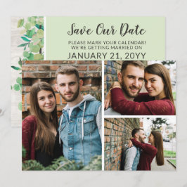 Guardar la tarjeta de foto botánica de madera rúst