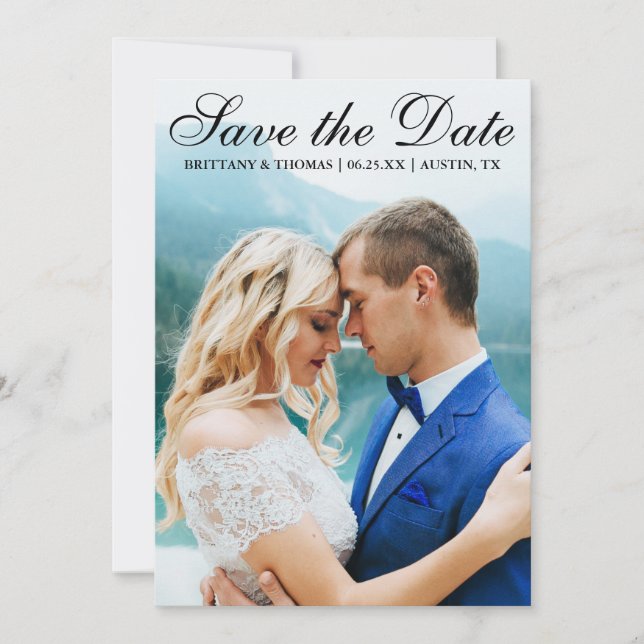 Guardar la tarjeta de foto moderna de fecha SB (Anverso)