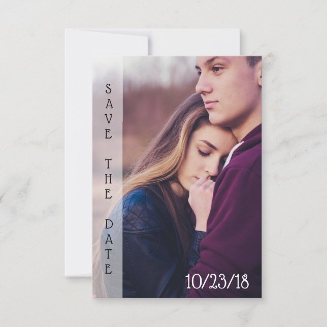 Guardar la tarjeta de foto personalizada de fecha (Anverso)