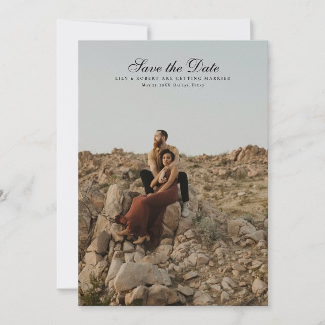 Guardar la tarjeta de imagen romántica de la fecha (Anverso)