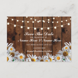 Guardar La Tarjeta De Luces De Daisy Rústica De Ma