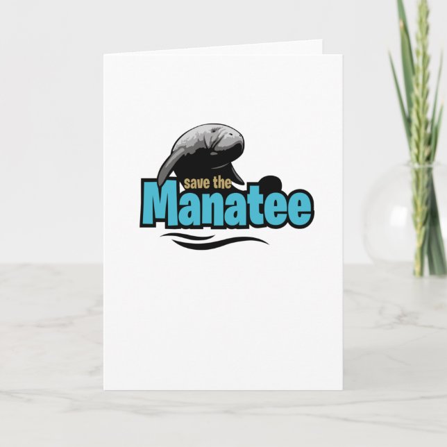 Guardar la tarjeta de vacaciones de Manatee (Anverso)