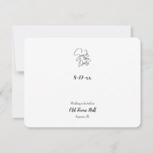 Guardar la tarjeta floral Boda personalizada de fe