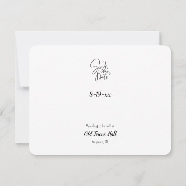 Guardar la tarjeta floral Boda personalizada de fe (Reverso)
